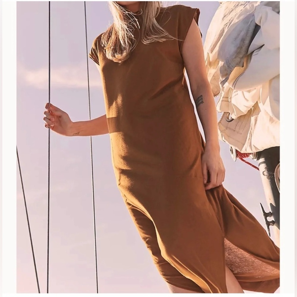 NWT Free People Beach Moss Shirt Maxi Dress - Medium